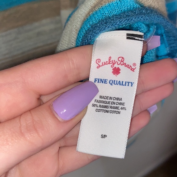 Lucky Brand Striped Lightweight Sweater Size Small - Picture 4 of 5